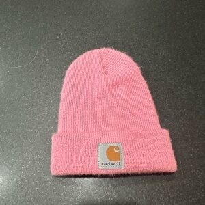 Carhartt Kids Pink Folded Cuff Beanie with Logo Patch